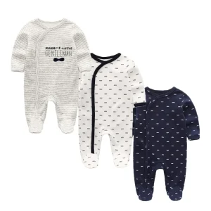 3 Pcs Autumn/Winter Long Sleeve Casual Sweet Baby Girl Romper
